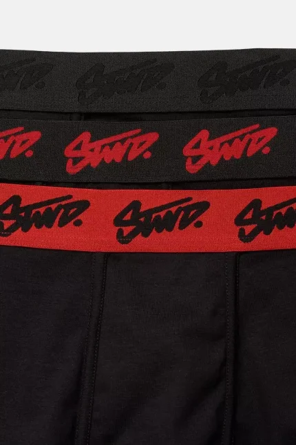 3 pack of black STWD logo boxers (1)
