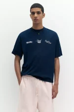 Camiseta azul estampada de STWD (1)
