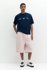 Camiseta azul estampada de STWD (4)