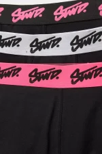 Pack of 3 black boxers with pink STWD logo (1)