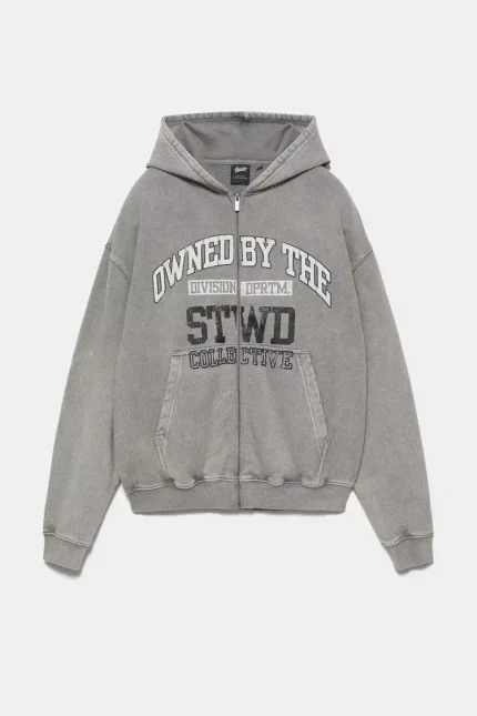 STWD zip up hoodie
