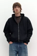 Sudadera básica capucha cremallera (1)