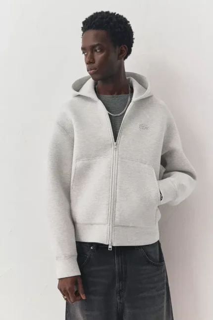 Sudadera capucha efecto neopreno (1)