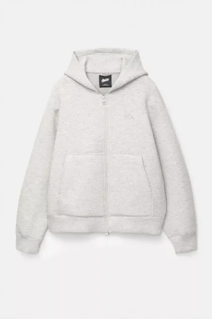 Sudadera capucha efecto neopreno