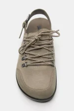 Zuecos de cuero con cordones STWD (4)